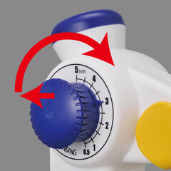 Set the dispensing volume using the dispensing-volume-setting dial.