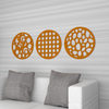 Beautiful Geometric Coaster Trivets Design Wooden Wall Hanging,