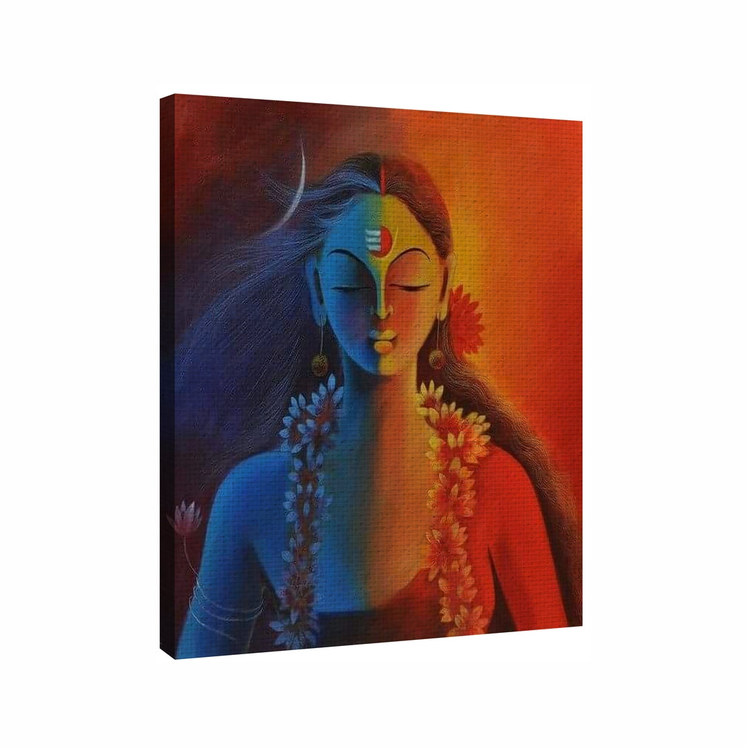 Lord shiva & parvati as ardhnarishwar | Canvas, Framed and Print