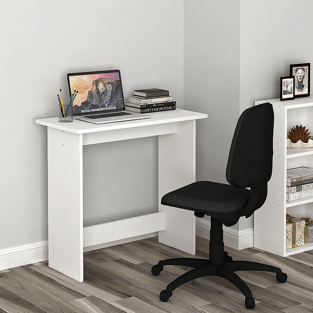 Dennis Home Office Computer Writing Table, Kids Study Desk (Frosty Whi