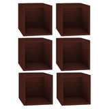 Load image into Gallery viewer, Cubox Storage Bookcases, 30 x 30 cm, Mahogany (Set of 6)