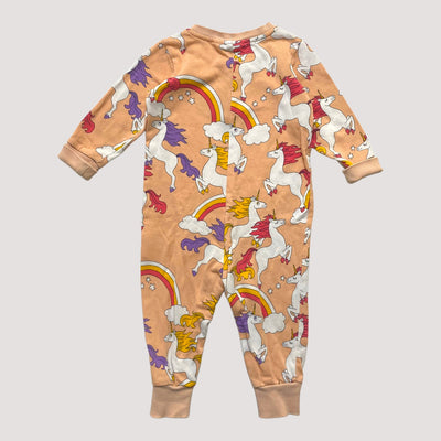 unicorn jumpsuit, peach | 68/74cm