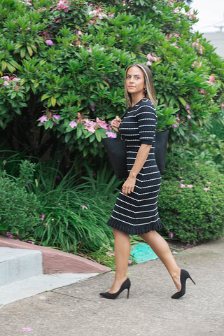 Louie Striped Knit Maternity & Mama Dress