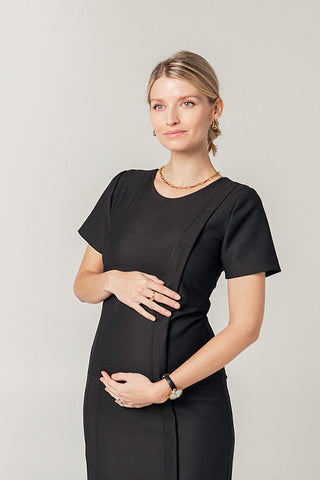 Black Maternity & Nursing Dress