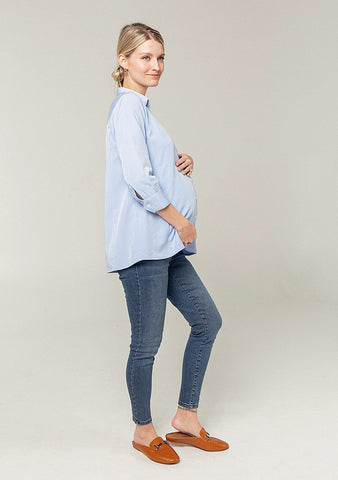 Solid Maternity & Nursing Blouse