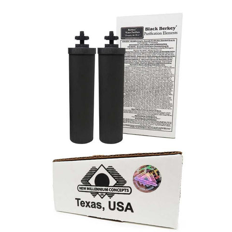 The Black Berkey cartridge packaging card is rigid