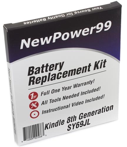 Ooze Forlænge tælle Kindle 8th Generation Battery Replacement Kit - Extended Life —  NewPower99.com
