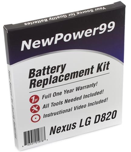 Nexus LG D821 Battery Replacement Kit - Extended Life — NewPower99.com