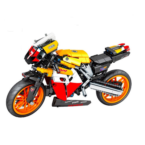 Audio Technics Motorcycle for Lego Yamaha YZ450 - 735 pcs Technics  Motorbike Building Block , Compatible with Lego, 18.3 x 6.8 x 11.6 inches
