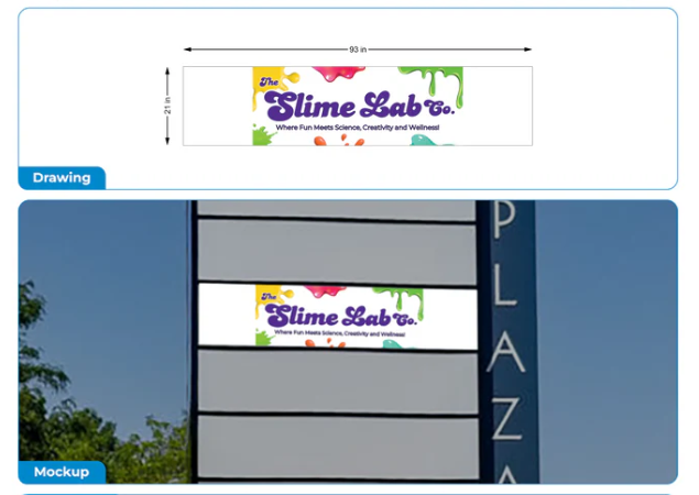 illuminated pylon sign mockup