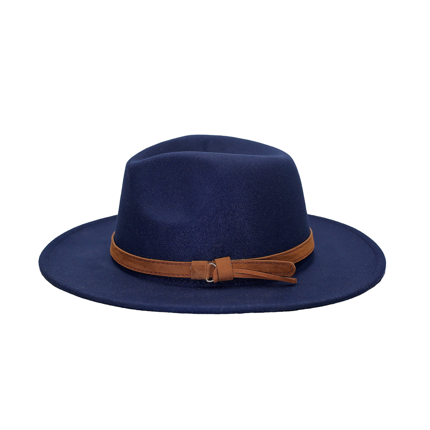 blue and brown hat