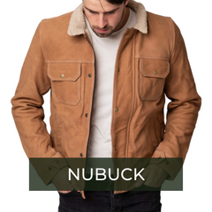 Nubuck Leather motorcycle jacket
