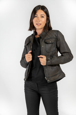 waxed cotton womens jacket