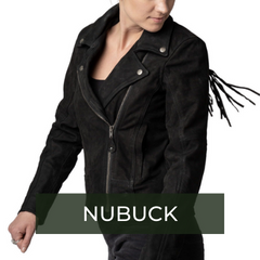 Nubuck Leather Fringed Jacket