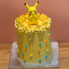 front view of Tall Pikachu Cake with Toy Melbourne
