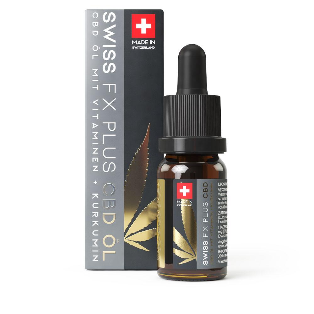 PLUS CBD Oil: CBD, Vitamin D, Vitamin E & Turmeric - SWISS FX product image