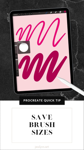How To Save Brush Sizes In Procreate