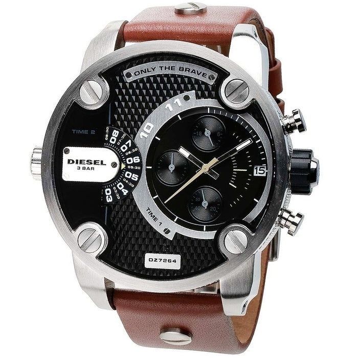 DIESEL SBA Dual Time Chronograph Stainless Steel Men's Watch DZ7264 –  
