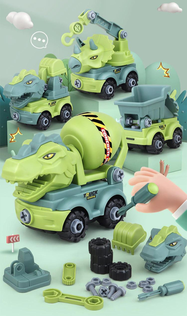 Novo Carro de Dinossauro Dino Hauler Verde Que Vem Com Dinossauro