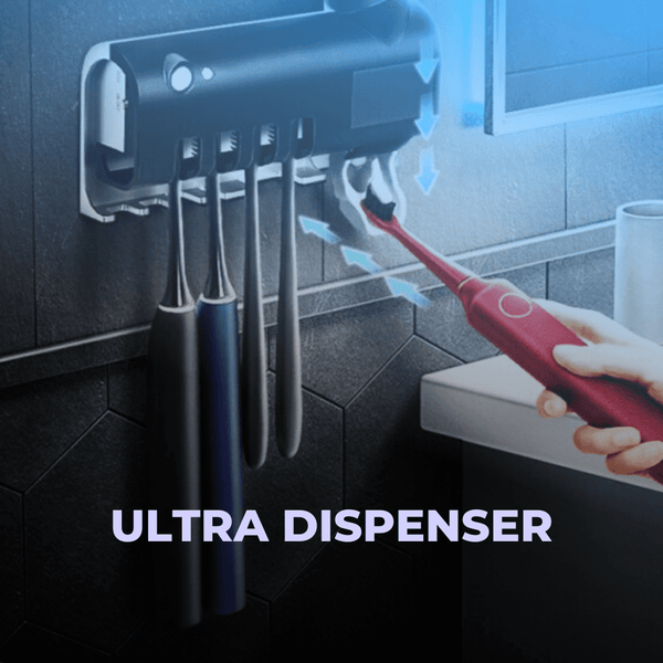 Dispenser ultravioleta e porta escovas