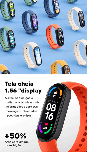 smartband mi6 xiaomi - melhor smartwatch em promoção - melhor custo benefício - melhores smartwatches do ano - relógio inteligente - pulseira inteligente