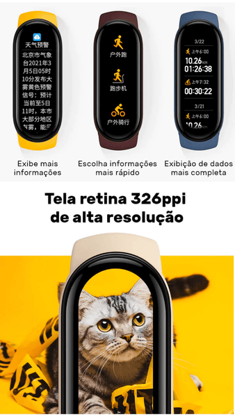 smartband mi6 xiaomi - melhor smartwatch em promoção - melhor custo benefício - melhores smartwatches do ano - relógio inteligente - pulseira inteligente