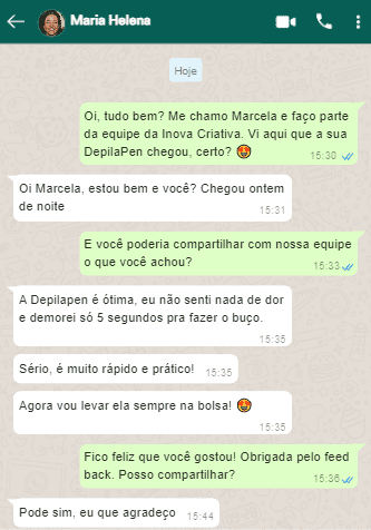 depoimento de cliente sobre depilapen - caneta depilatória