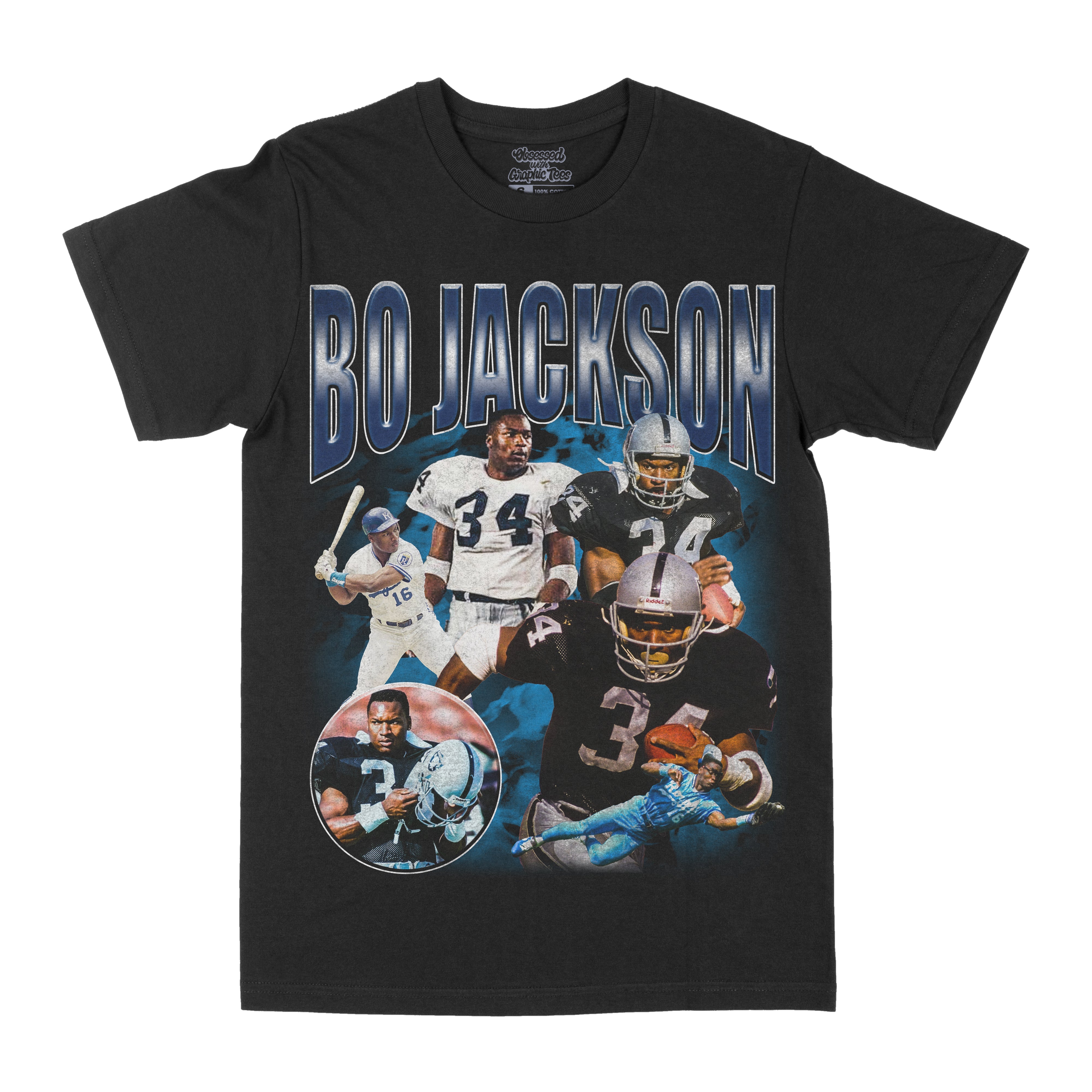 Bo Jackson Graphic Tee - Vintage Bootleg