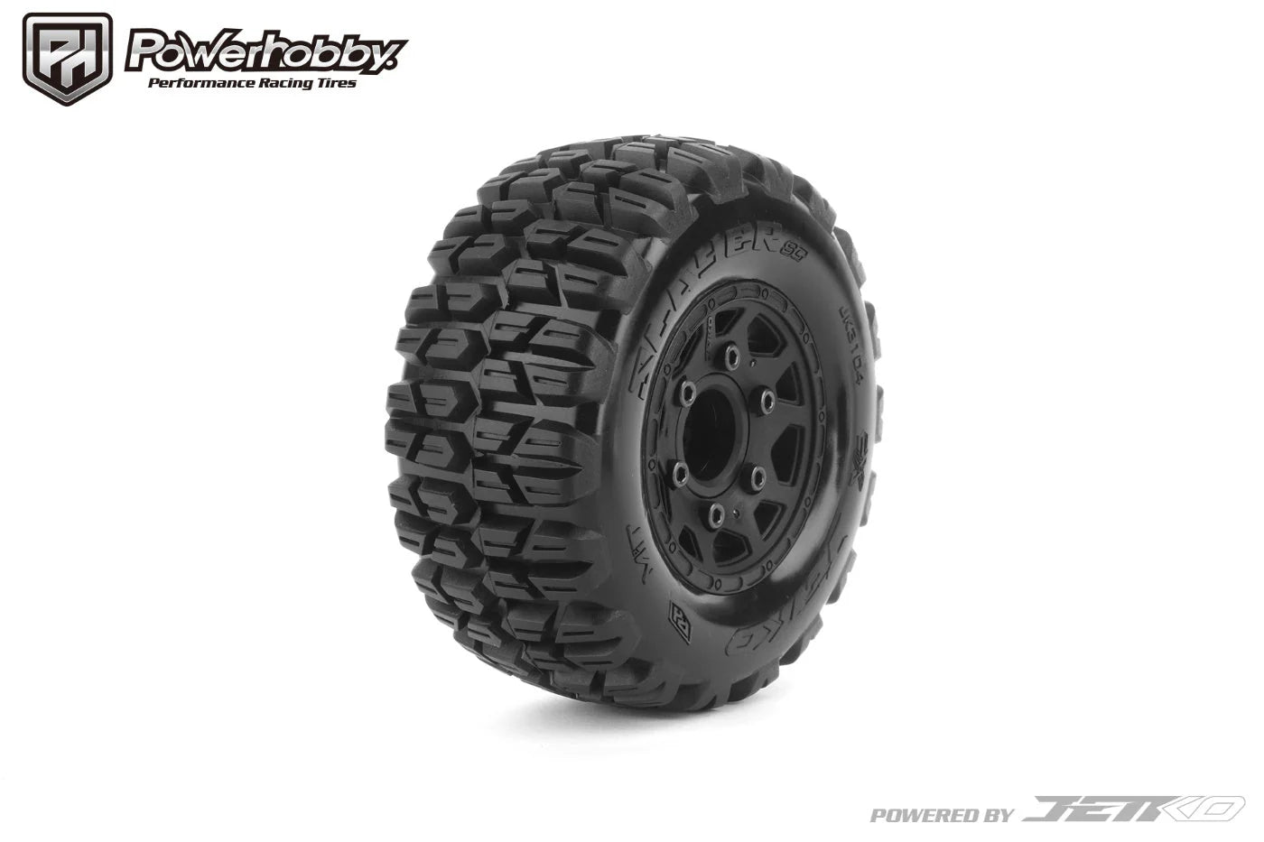 Powerhobby Rockform 1/10 SC Belted Tires (2) with Removable Hexes