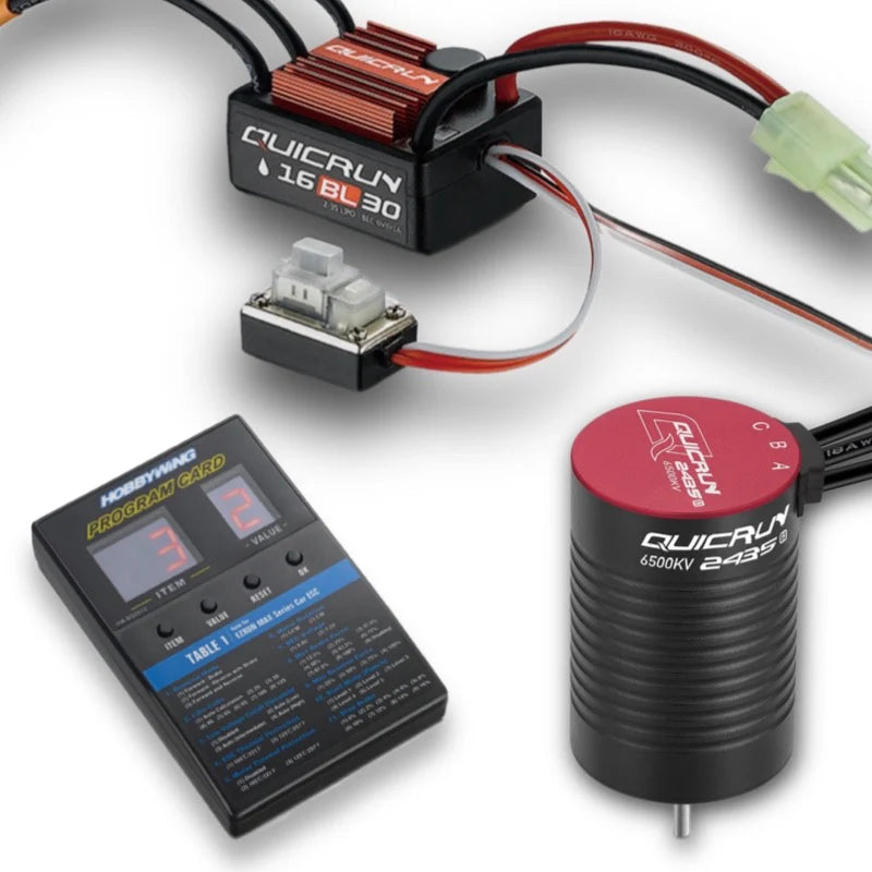 Hobbywing QuickRun 16BL30 ESC + QR2435 MOTOR G3 (6500KV) + PROGRAMMER
