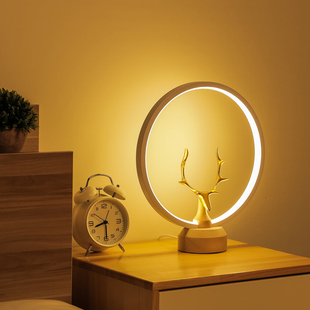 antler gold table lamps