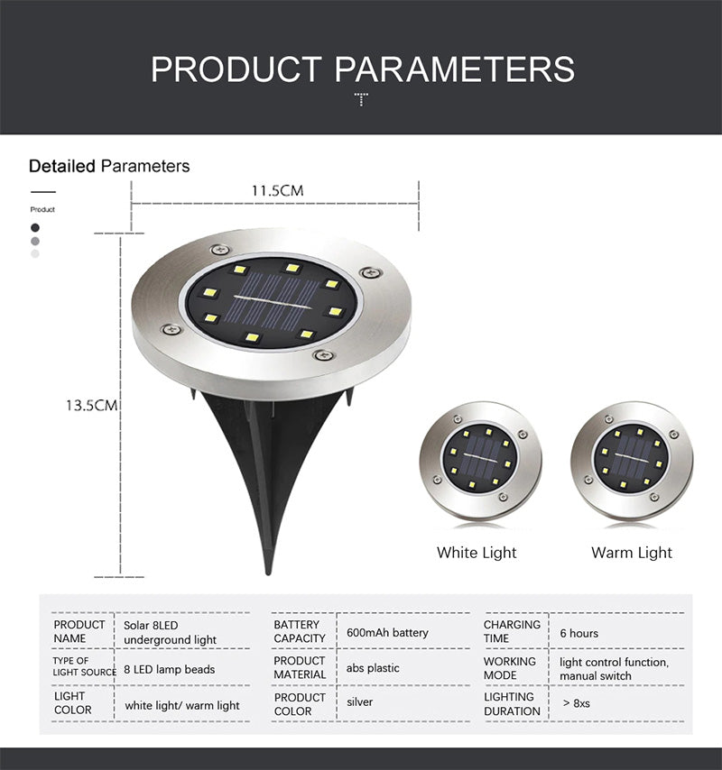 Outdoor Solar Powered Ground Light