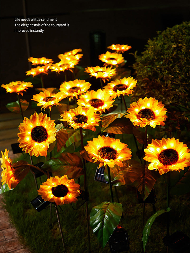 Outdoor Solar Sunflower Lights