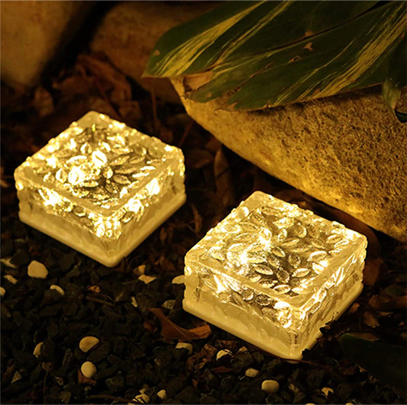 Solar Led Ice Cube Brick Light