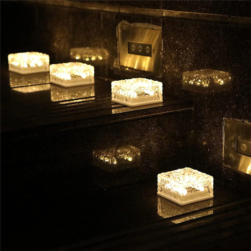 Solar Led Ice Cube Brick Light