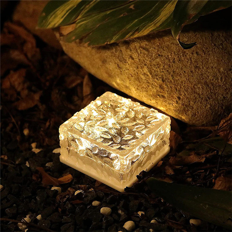 Solar Led Ice Cube Brick Light