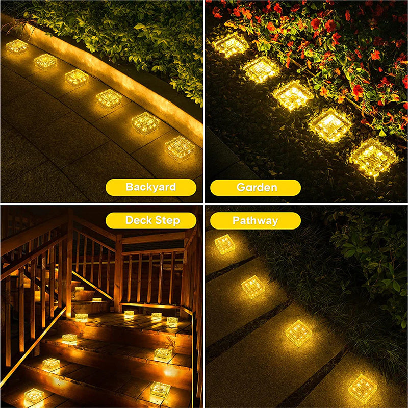 Solar Led Ice Cube Brick Light