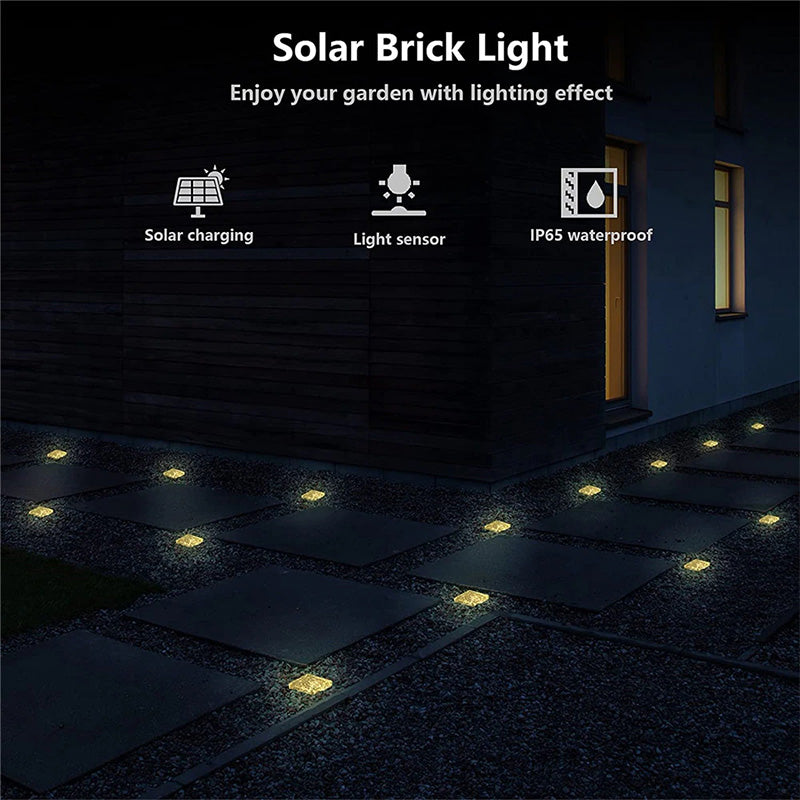 Solar Led Ice Cube Brick Light