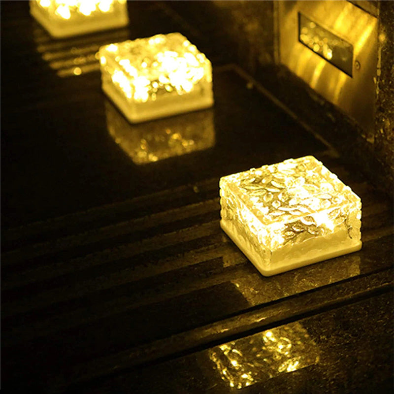 Solar Led Ice Cube Brick Light