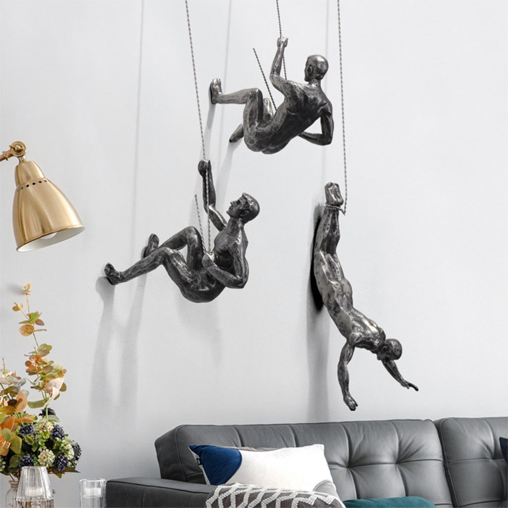 climbing man wall art