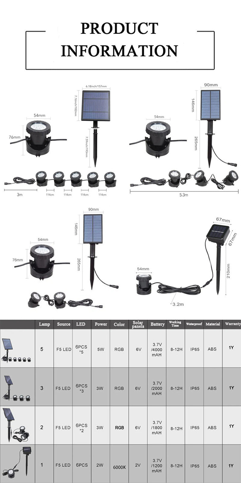 Solar Outdoors Lawn Light