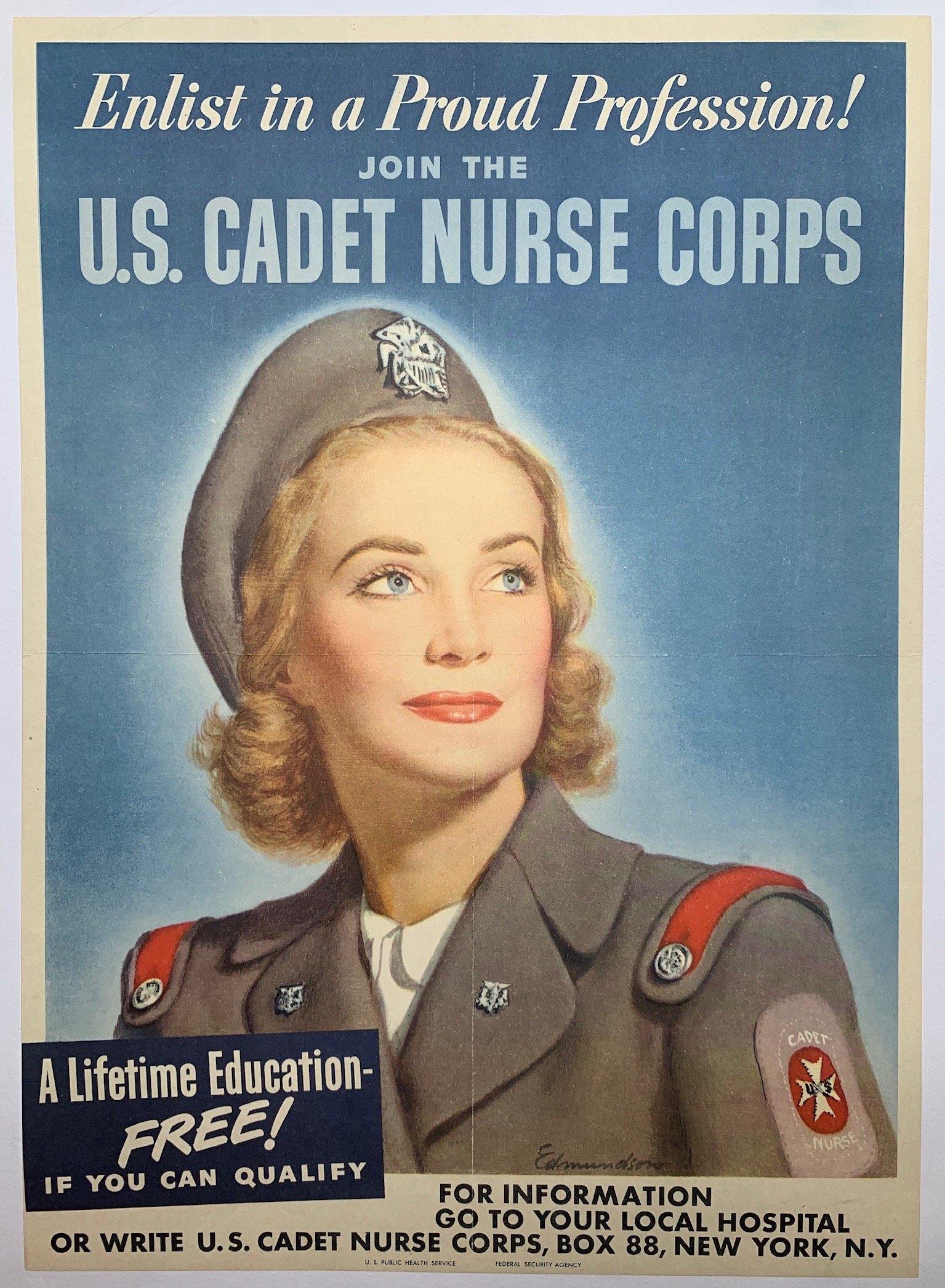 Enlist In A Proud Profession Join The Us Cadet Nurse Corps Poster Museum 3766