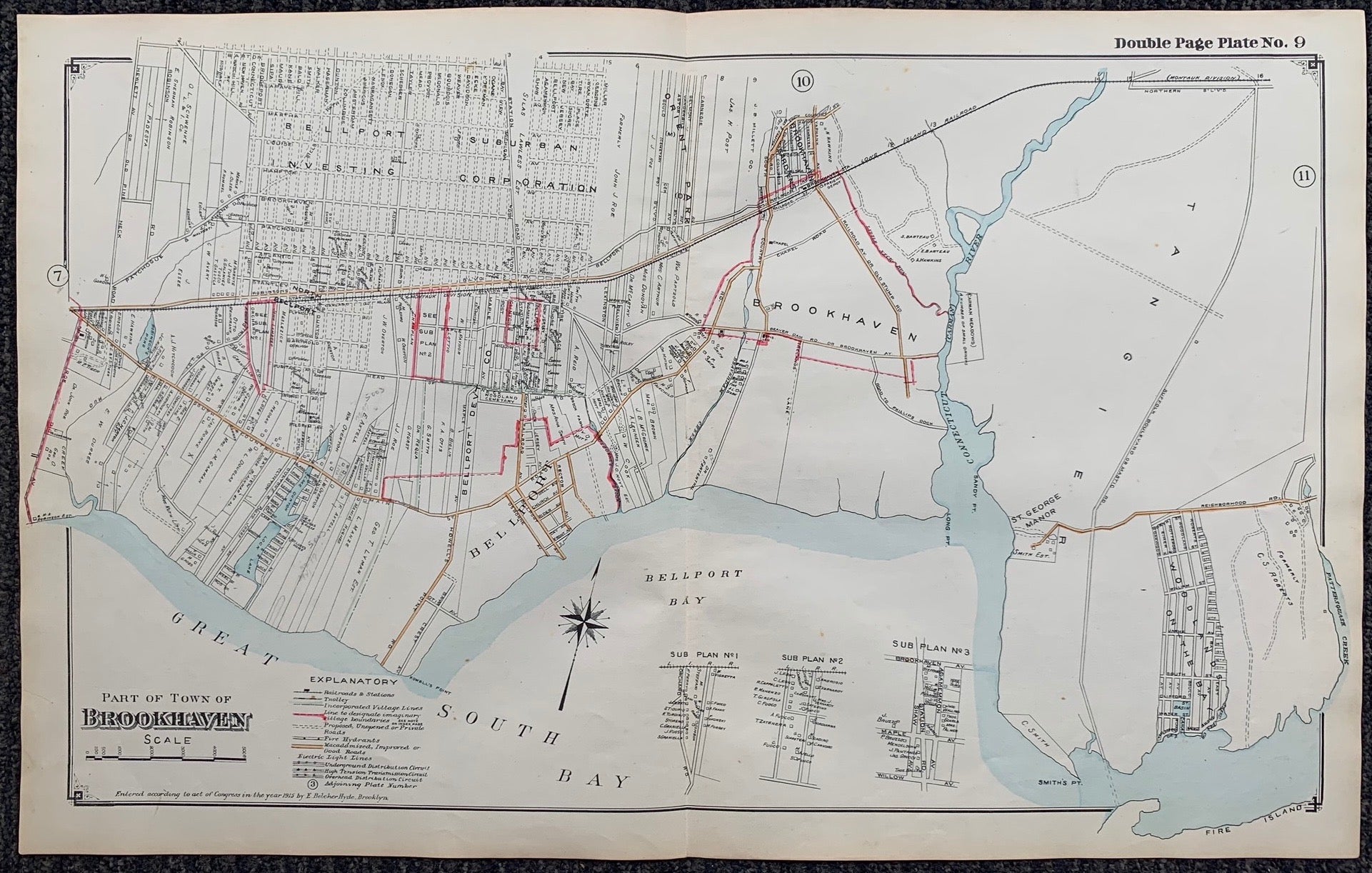 Long Island Index Map No.2 - Plate 9 Brookhaven – Poster Museum