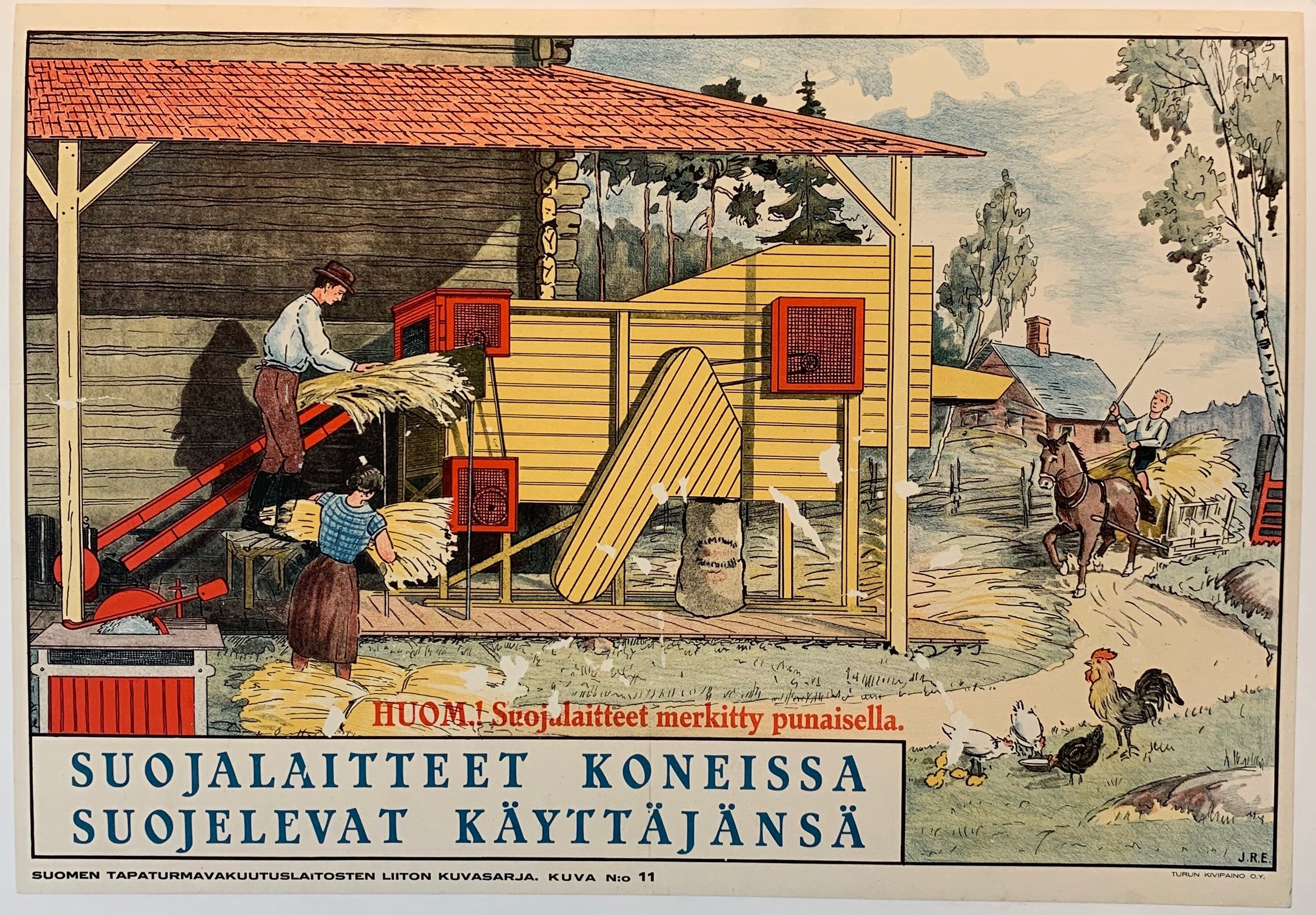 Soukalaitteet Koneissa Suojelevat Kayattajansa – Poster Museum