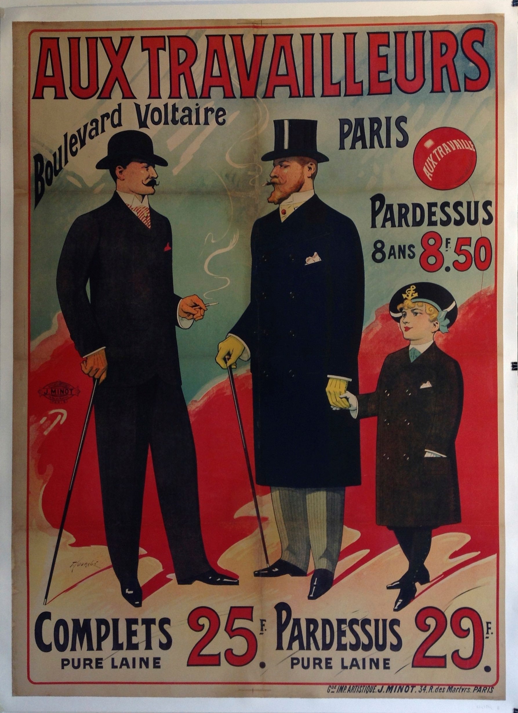 Aux Travailleurs Boulevard Voltaire Paris – Poster Museum