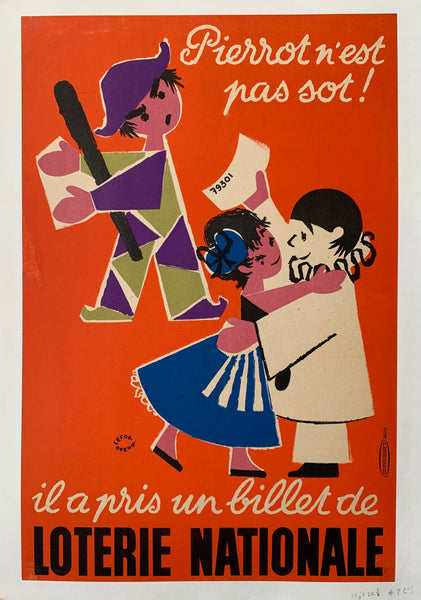 Pierrot Loterie Nationale Poster – Poster Museum