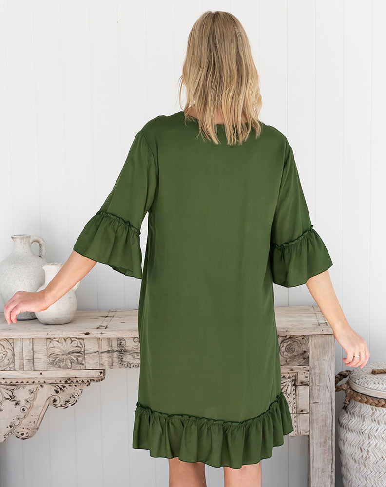 Shift Dress - Olive