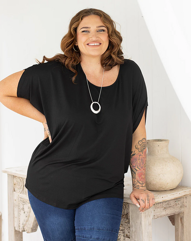 Featuring Our Batwing Tee in Black