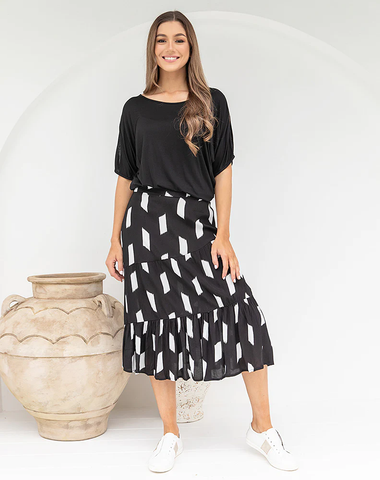 Classy and Classic in Black and White - Featuring Our Matilda Skirt