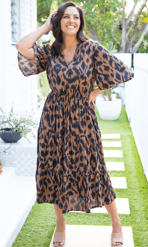  animal print dress